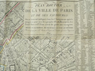 Plan Routier De La Ville De Paris Et De Ses Faubourgs..... [map of Paris]